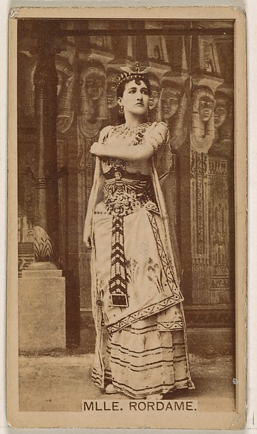 Mlle. Rordame, from the Actresses series (N245) issued by Kinney Brothers to promote Sweet Caporal Cigarettes
