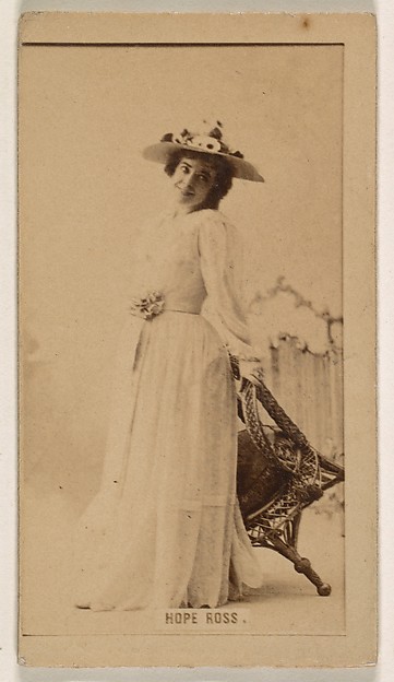 Hope Ross, from the Actresses series (N245) issued by Kinney Brothers to promote Sweet Caporal Cigarettes