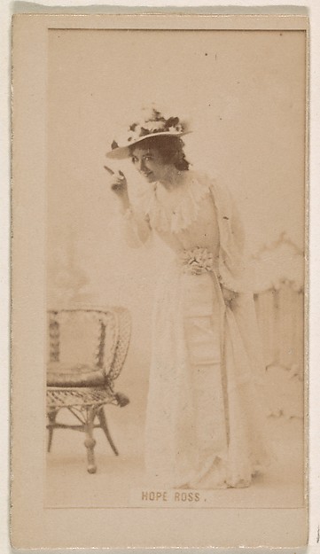 Hope Ross, from the Actresses series (N245) issued by Kinney Brothers to promote Sweet Caporal Cigarettes