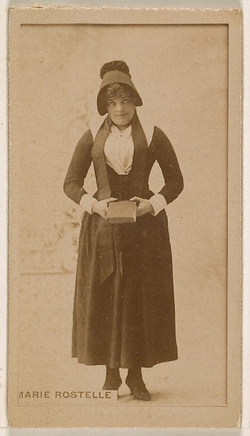 Marie Rostelle, from the Actresses series (N245) issued by Kinney Brothers to promote Sweet Caporal Cigarettes