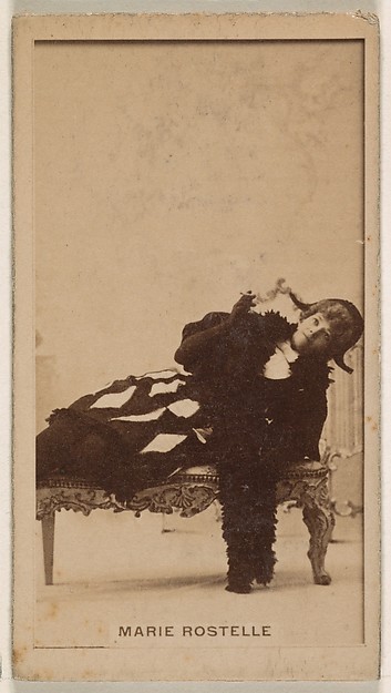 Marie Rostelle, from the Actresses series (N245) issued by Kinney Brothers to promote Sweet Caporal Cigarettes