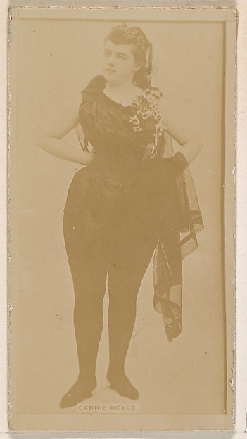 Carrie Royce, from the Actresses series (N245) issued by Kinney Brothers to promote Sweet Caporal Cigarettes