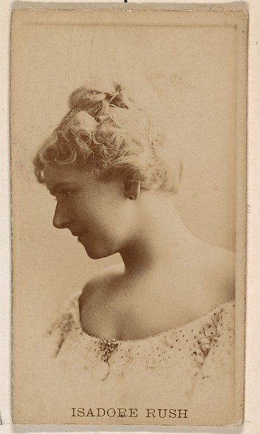 Isadore Rush, from the Actresses series (N245) issued by Kinney Brothers to promote Sweet Caporal Cigarettes