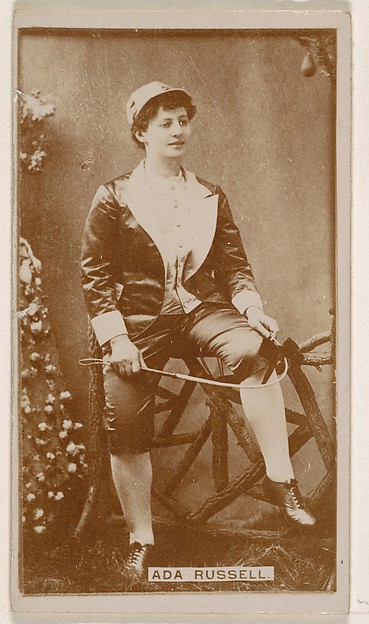 Ada Russell, from the Actresses series (N245) issued by Kinney Brothers to promote Sweet Caporal Cigarettes