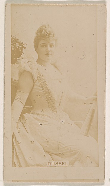 Russell, from the Actresses series (N245) issued by Kinney Brothers to promote Sweet Caporal Cigarettes