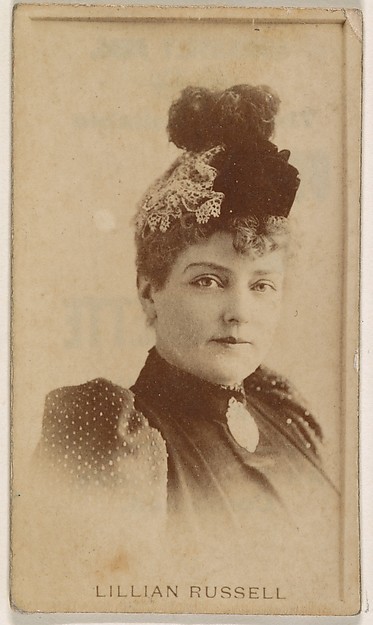 Lillian Russell, from the Actresses series (N245) issued by Kinney Brothers to promote Sweet Caporal Cigarettes