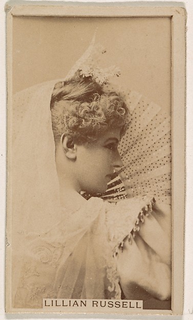Lillian Russell, from the Actresses series (N245) issued by Kinney Brothers to promote Sweet Caporal Cigarettes