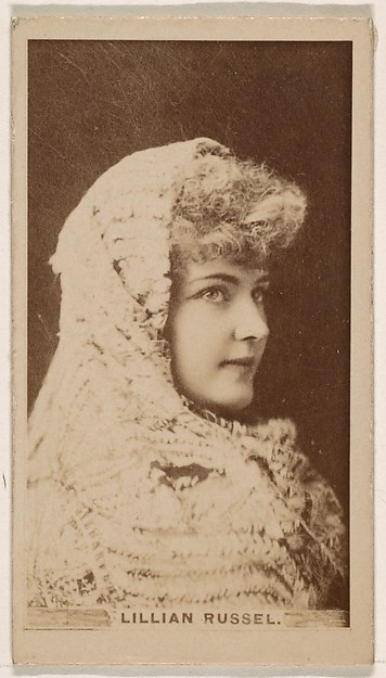 Lillian Russell, from the Actresses series (N245) issued by Kinney Brothers to promote Sweet Caporal Cigarettes