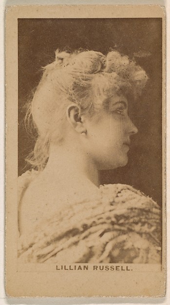 Lillian Russell, from the Actresses series (N245) issued by Kinney Brothers to promote Sweet Caporal Cigarettes