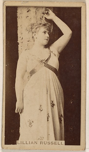 Lillian Russell, from the Actresses series (N245) issued by Kinney Brothers to promote Sweet Caporal Cigarettes