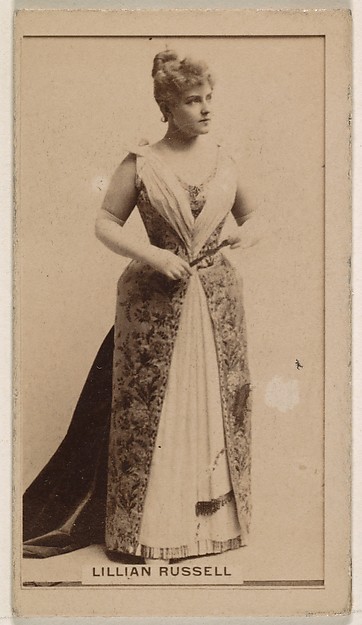 Lillian Russell, from the Actresses series (N245) issued by Kinney Brothers to promote Sweet Caporal Cigarettes