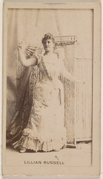 Lillian Russell, from the Actresses series (N245) issued by Kinney Brothers to promote Sweet Caporal Cigarettes