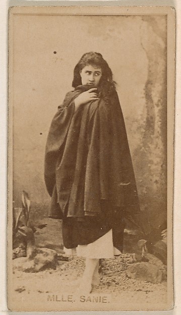Mlle. Sanie, from the Actresses series (N245) issued by Kinney Brothers to promote Sweet Caporal Cigarettes