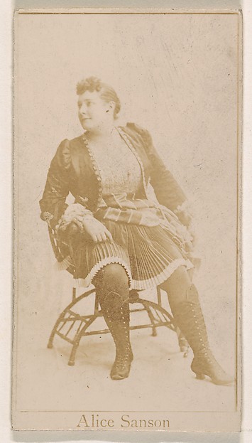 Alice Sanson, from the Actresses series (N245) issued by Kinney Brothers to promote Sweet Caporal Cigarettes