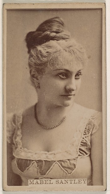 Mabel Santley, from the Actresses series (N245) issued by Kinney Brothers to promote Sweet Caporal Cigarettes