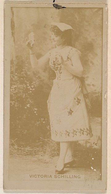 Victoria Schilling, from the Actresses series (N245) issued by Kinney Brothers to promote Sweet Caporal Cigarettes