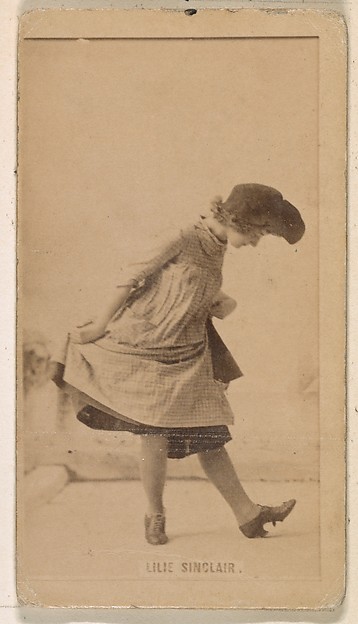 Lilie Sinclair, from the Actresses series (N245) issued by Kinney Brothers to promote Sweet Caporal Cigarettes