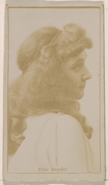Effie Snyder, from the Actresses series (N245) issued by Kinney Brothers to promote Sweet Caporal Cigarettes