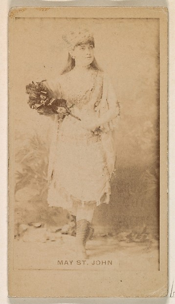 May St. John, from the Actresses series (N245) issued by Kinney Brothers to promote Sweet Caporal Cigarettes
