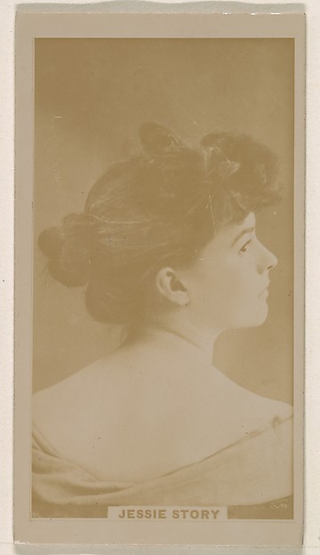 Jessie Story, from the Actresses series (N245) issued by Kinney Brothers to promote Sweet Caporal Cigarettes