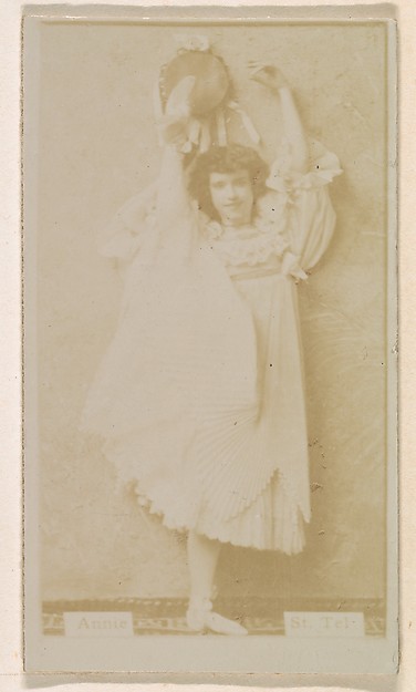 Annie St. Tel, from the Actresses series (N245) issued by Kinney Brothers to promote Sweet Caporal Cigarettes