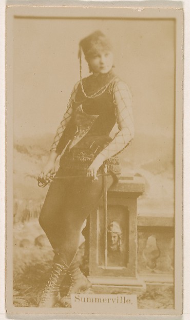 Miss Annie Summerville, from the Actresses series (N245) issued by Kinney Brothers to promote Sweet Caporal Cigarettes