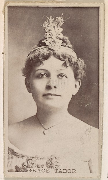 Grace Tabor, from the Actresses series (N245) issued by Kinney Brothers to promote Sweet Caporal Cigarettes