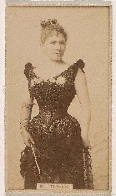 Marie Tempest, from the Actresses series (N245) issued by Kinney Brothers to promote Sweet Caporal Cigarettes