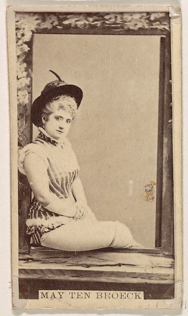 May Ten Broeck, from the Actresses series (N245) issued by Kinney Brothers to promote Sweet Caporal Cigarettes