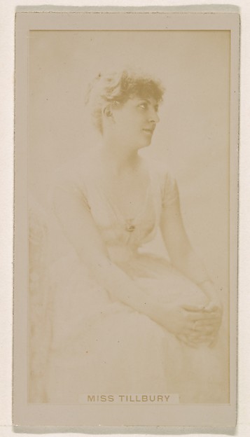 Miss Tillbury, from the Actresses series (N245) issued by Kinney Brothers to promote Sweet Caporal Cigarettes