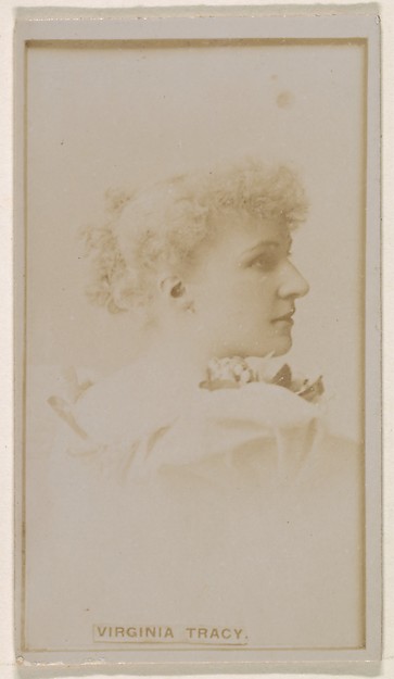 Virginia Tracy, from the Actresses series (N245) issued by Kinney Brothers to promote Sweet Caporal Cigarettes