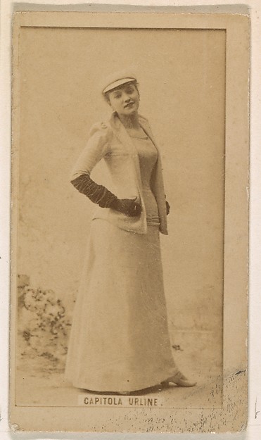 Capitola Urline, from the Actresses series (N245) issued by Kinney Brothers to promote Sweet Caporal Cigarettes