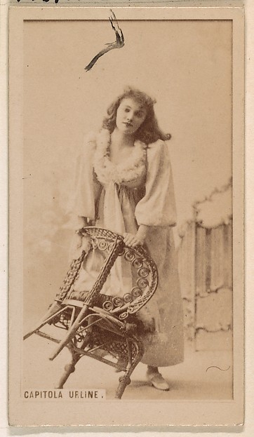 Capitola Urline, from the Actresses series (N245) issued by Kinney Brothers to promote Sweet Caporal Cigarettes