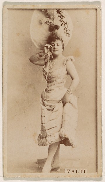 Miss Valti, from the Actresses series (N245) issued by Kinney Brothers to promote Sweet Caporal Cigarettes