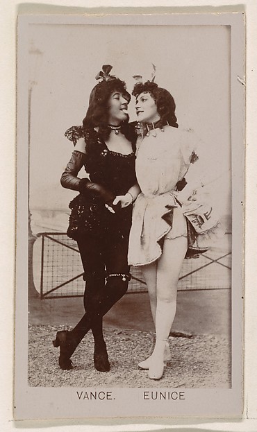 Two actresses, from the Actresses series (N245) issued by Kinney Brothers to promote Sweet Caporal Cigarettes
