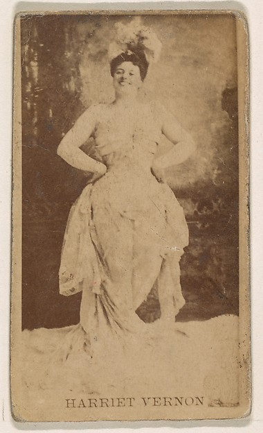 Harriet Vernon, from the Actresses series (N245) issued by Kinney Brothers to promote Sweet Caporal Cigarettes