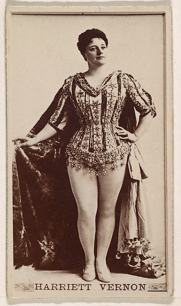 Harriett Vernon, from the Actresses series (N245) issued by Kinney Brothers to promote Sweet Caporal Cigarettes
