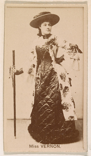 Miss Vernon, from the Actresses series (N245) issued by Kinney Brothers to promote Sweet Caporal Cigarettes