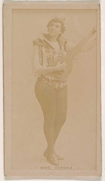 Irene Verona, from the Actresses series (N245) issued by Kinney Brothers to promote Sweet Caporal Cigarettes