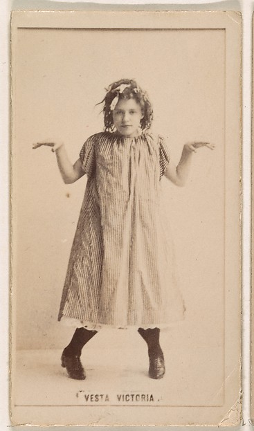 Vesta Victoria, from the Actresses series (N245) issued by Kinney Brothers to promote Sweet Caporal Cigarettes
