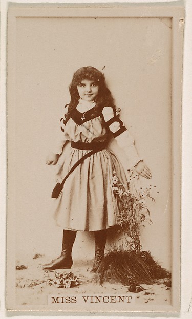 Miss Vincent, from the Actresses series (N245) issued by Kinney Brothers to promote Sweet Caporal Cigarettes