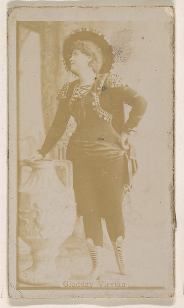 Gladday Virvian, from the Actresses series (N245) issued by Kinney Brothers to promote Sweet Caporal Cigarettes