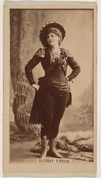 Gladday Virvian, from the Actresses series (N245) issued by Kinney Brothers to promote Sweet Caporal Cigarettes