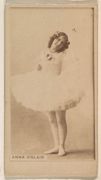 Anna Vislair, from the Actresses series (N245) issued by Kinney Brothers to promote Sweet Caporal Cigarettes