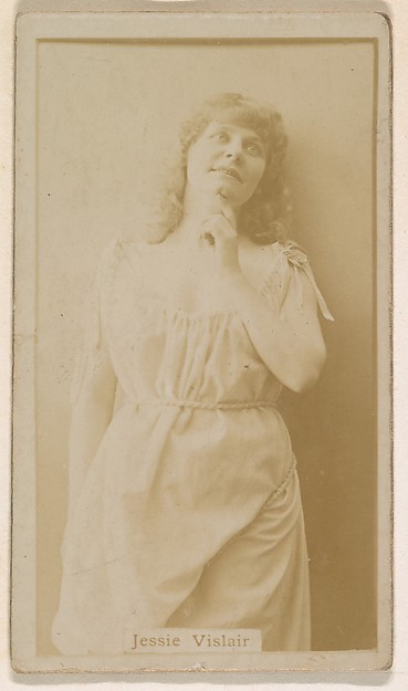 Jessie Vislair, from the Actresses series (N245) issued by Kinney Brothers to promote Sweet Caporal Cigarettes