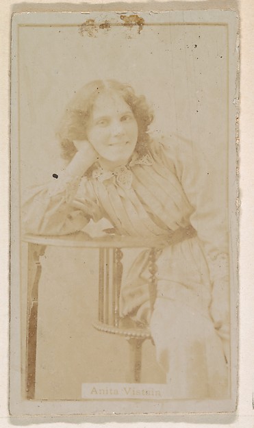 Anita Vistain, from the Actresses series (N245) issued by Kinney Brothers to promote Sweet Caporal Cigarettes