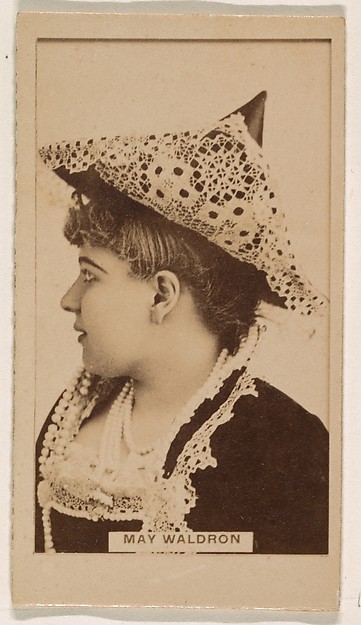 May Waldron, from the Actresses series (N245) issued by Kinney Brothers to promote Sweet Caporal Cigarettes