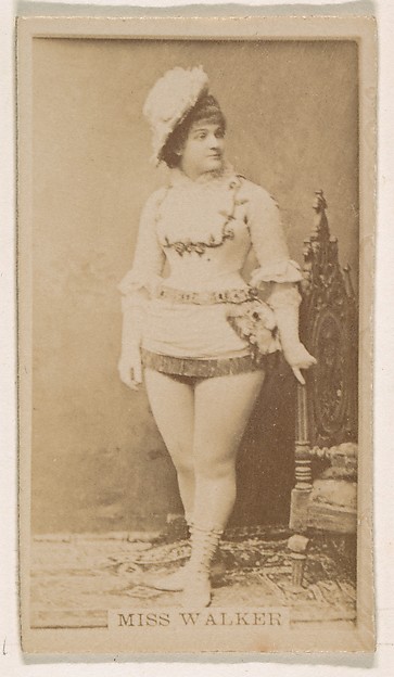 Miss Walker, from the Actresses series (N245) issued by Kinney Brothers to promote Sweet Caporal Cigarettes