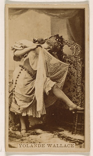 Yolande Wallace, from the Actresses series (N245) issued by Kinney Brothers to promote Sweet Caporal Cigarettes