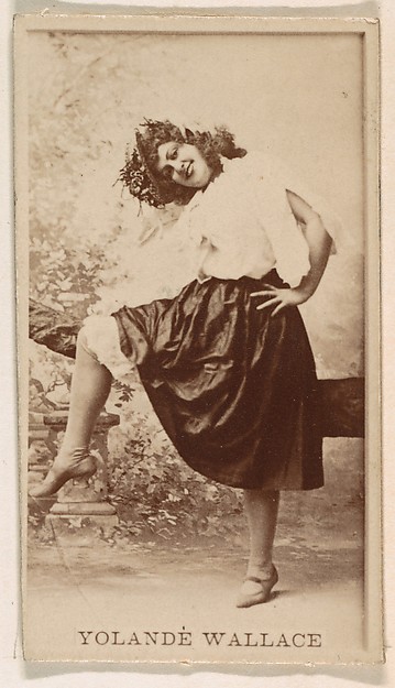 Yolande Wallace, from the Actresses series (N245) issued by Kinney Brothers to promote Sweet Caporal Cigarettes